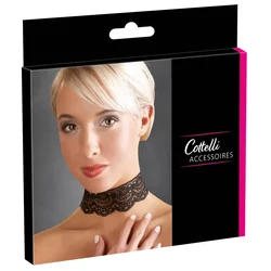 shumee Cottelli DODATKI - Nastavljiva ogrlica iz črne čipke