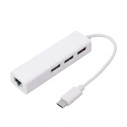 Kabl USB 3.1 CM - 3xUSB 2.0 AF + RJ45 F, 0.2m