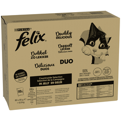 Jumbo pakiranje Felix So gut wie es aussieht vrećice 80 x 85 g - Doppelt Lecker - izbor sa sela