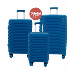 KOVČEK POTOVALNI SET 3v1 WANDERLUCK MALI SREDNJI VELIK OCEAN MODER
