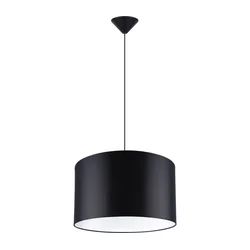 Sollux SL.1406 - Luster na sajli NOVA 1xE27/15W/230V, prečnik 40 cm, crne boje