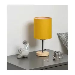 Brilagi - Stona lampa NUBILA WOOD 1xE27/25W/230V hrast/crna/žuta