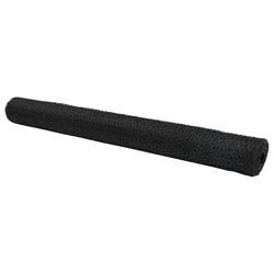 Vidaxl Šesterokotna ograja Siva 1,4 x 10 m PVC