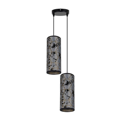 Luster na sajli AVALO 2xE27/60W/230V prečnik 20 cm siva/crna