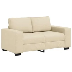 Vidaxl Dvosed kremne barve 160x77x82 cm blago