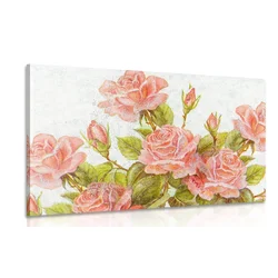 Slika vintage šopek vrtnic - 40x30