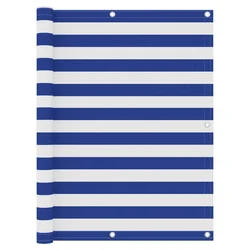 Den Balkonsko platno belo in modro 120x400 cm oksford blago