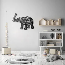 Wallity Zidna dekoracija Elephant, Crna