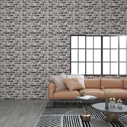 Zidne panele 10 pcs Tamno siva i bijela 100 x 50 cm EPS pjena