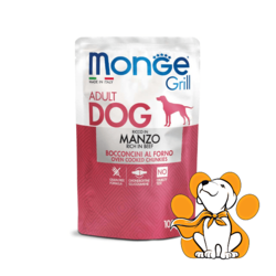 Monge Grill Adult Dog Chunkies Rich In Beef 100g, Vlažna Hrana Za Pse, Govedina