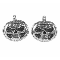 Uhani ALCHEMY GOTHIC - Pumpkin Skull - E450