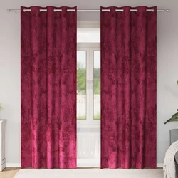 Baršunaste zavjese 2 pcs boja crnog vina 225 x 140 cm Baršun