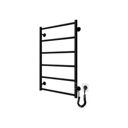 Kupaonski merdevinski radijator CLASSIC 110W/230V 81x52 cm nerđajući čelik/crna, desna