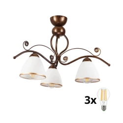 Brilagi - LED plafonski luster ANTICO 3xE27/60W/230V bronza patina