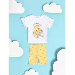 Sinsay - Set: majica i biciklističke Care Bear - žuto