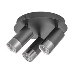Rabalux Zircon, unutrašnja metal plafonjera, GU10 3x