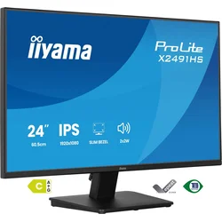 iiyama ProLite X2491HS-B1 computer monitor 60.5 cm (23.8) 1920 x 1080 pixels Full HD LCD Black