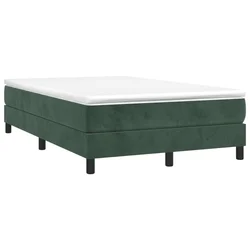 Vidaxl Box spring postelja z vzmetnico temno zelen 120x190 cm žamet