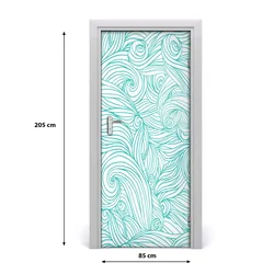tulup.si Tapete na vratih Modri val 85x205 cm