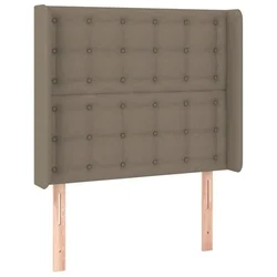 Vidaxl Vzglavje z ušesi taupe 93x16x118/128 cm blago