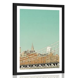 Plakat s paspartujem nebotičniki v New Yorku - 30x45 no frame