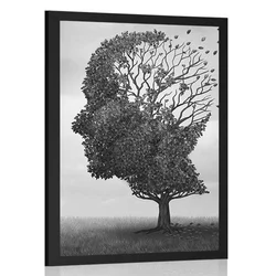 Plakat drevo v podobi obraza - 60x90 no frame