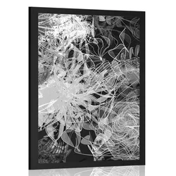 Plakat črnobela abstraktna umetnost - 30x45 black