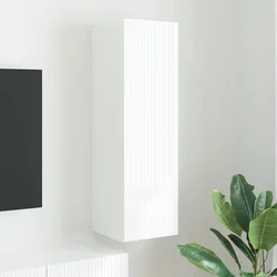 TV zidni ormar Zidne Bijelo 30 x 31 x 100 cm Konstruirano drvo