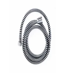 Crevo za tuš 2m rastegljivo pvc crno/srebrno tendance