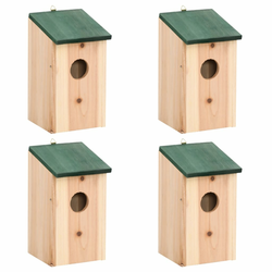 Kućice za ptice 4 kom drvene 12 x 12 x 22 cm