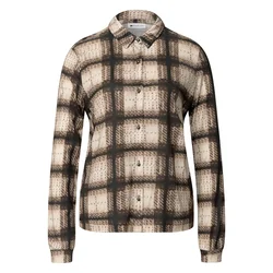 STREET ONE Bluza pesek/temno rjava/pikčasto rjava