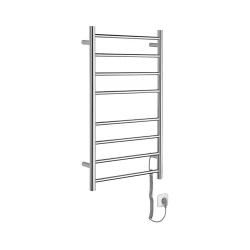 Sapho - Električni sušač peškira REDONDO 75W 90x50 cm, sjajni hrom, okrugli