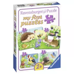 Ravensburger puzzle (slagalice) - Moje prve puzzle/ 4u 1/ šumske životinje