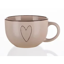Banquet JUMBO vrč 730ml HEART BÉŽ keramika