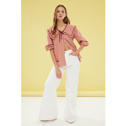 Trendyol Brick Embossed Gingham Baby Collar Shirt