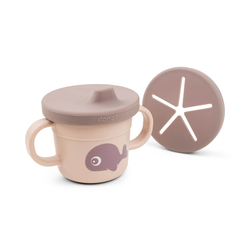 DONE BY DEER Šolja Snack Spout Foodie Wally, Roze