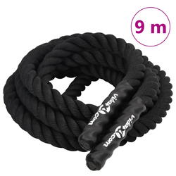 Borbeno uže crno 9 m 6,8 kg poliester
