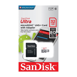 SanDisk - Spominska kartica SanDisk Ultra Micro SDHC C10 U1, 80 MB/s, 32 GB + SD adapter