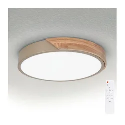 BRILAGI - LED prigušiva svetiljka PILANA LED/48W/230V hrast/bež prečnik 40 cm + sa daljinskim upravljačem