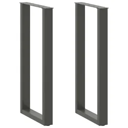 Noge za barski stol U-oblika 2 kom antracit 40 x (100-101) cm čelik