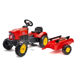 FALK traktor s prikolico 2030 - rdeč