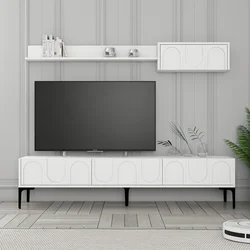 Hanah Home TV komoda sa policama Lyon 2, 180 cm, Bela