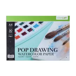 Pop drawing, akvarel blok, 135g, 30 lista, A4 ( 617051 )