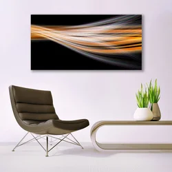 tulup.si Steklena slika Abstrakcija graphics 140x70 cm 2 obešalnika