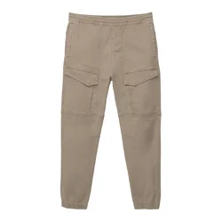 Pull&Bear Kargo hlače temno bež