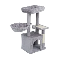 Rebel Grebalica za mačke sa platformom i igračkama Animals RA-1003, 68x80x40 cm, Siva