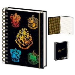 Pyramid International Harry Potter - Colorful Crest Dark A5 Wiro Notebook ( 064529 )
