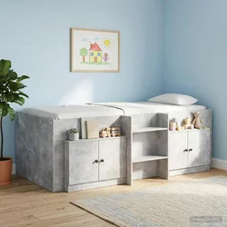 Ormarić za krevet s vratima 2 pcs Betonska siva 66 x 35 x 48 cm