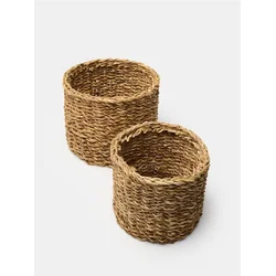 Sinsay - Set pletenih korpi za skladištenje 2 pack - BEŽ