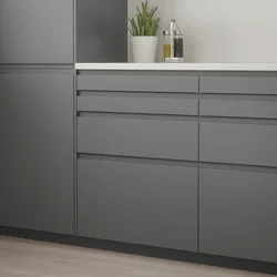 VOXTORP Front fioke, tamnosiva, 60x10 cm